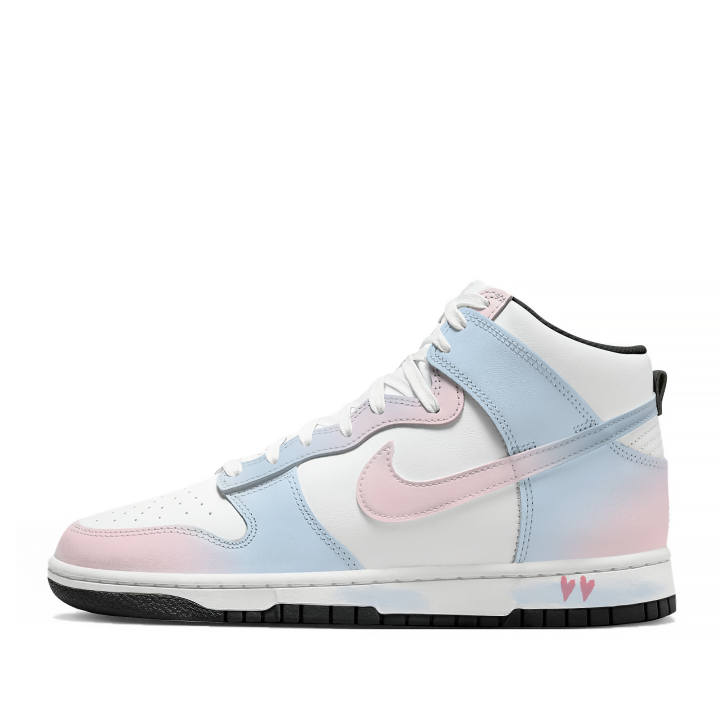 Nike Nike Dunk Thermal Cushioning Abrasion Resistant High top Skateboard Shoes Women's Pink Blue White