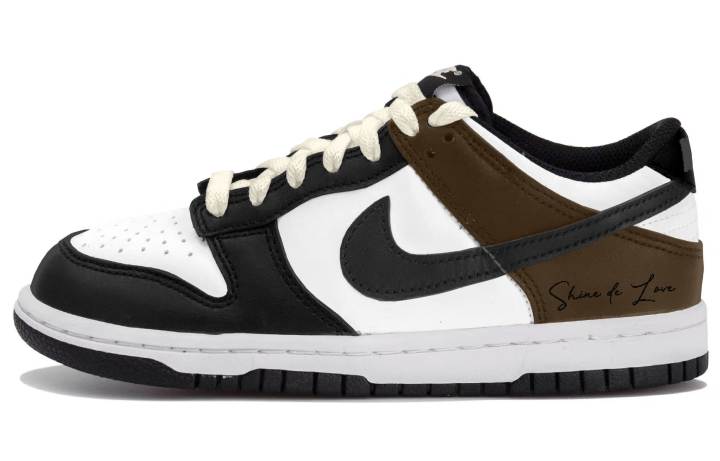 Nike Nike Dunk Low top Skateboard Shoes Women's Black Brown