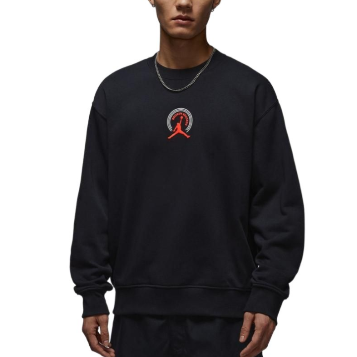Jordan Jordan FLC Sweatshirts Men's Black Crew Neck Moderate