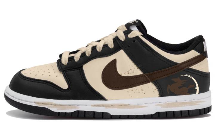 Nike Nike Dunk Low top Skateboard Shoes Unisex Black Brown