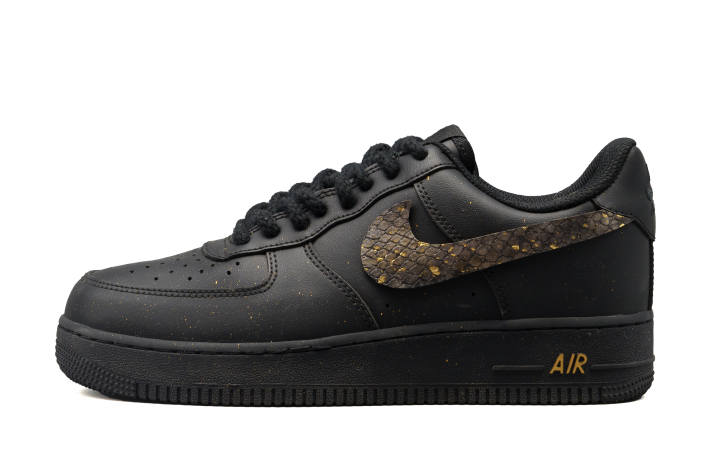 Nike Nike Air Force 1 Cushioning Abrasion Resistant Slip Resistant Low top Skateboard Shoes Unisex Black