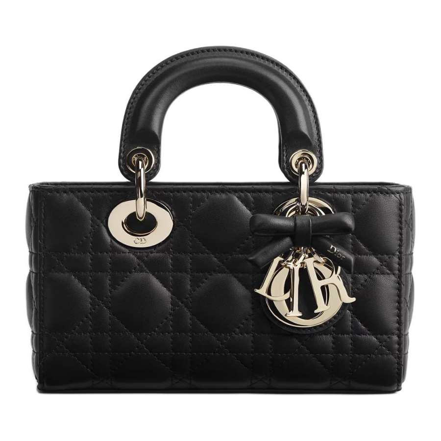 DIOR Lady D Joy Sheepskin Shoulder Bag, Crossbody Bag, Handbag Mini Women's Black