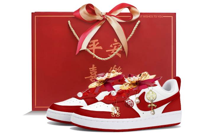 Nike Nike Court Borough Low top Skateboard Shoes Women's Red White