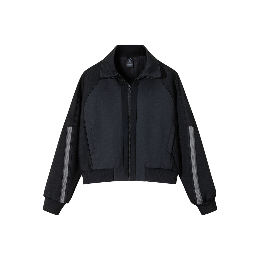Anta Knitted Fabric Sports Jacket Women's Elegant Black