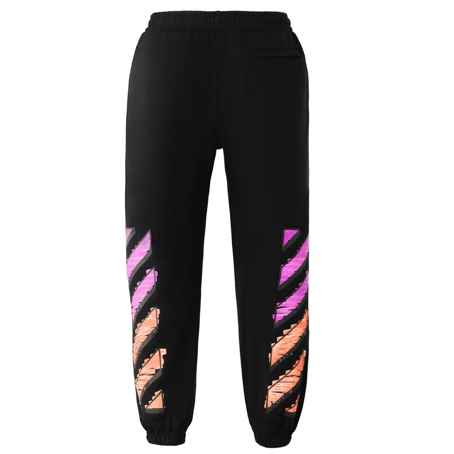 OFF-WHITE OFF WHITE Casual Pants Unisex Black Moderate Sweatpants