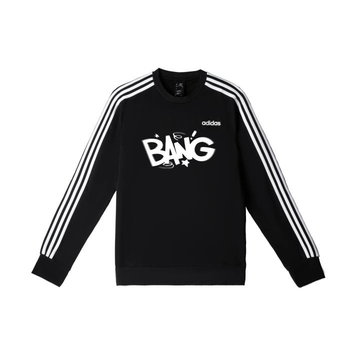Adidas Adidas Sweatshirts Men's Black Crew Neck Moderate Regular