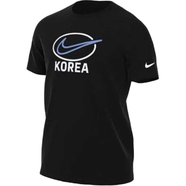 Nike Nike T Shirts Men's Black Crew Neck Moderate Straight Fit