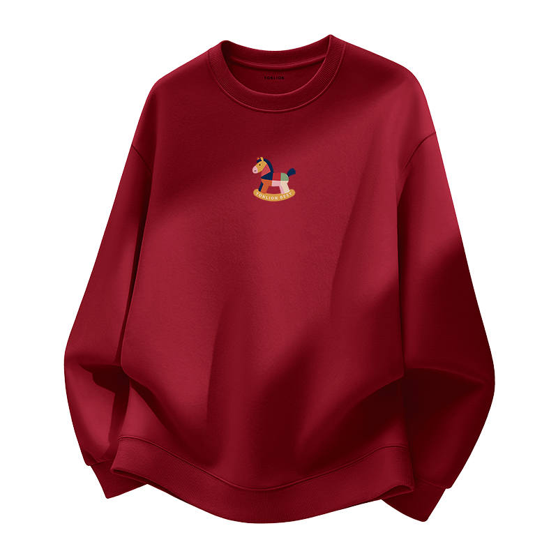 Tonlion Sweatshirts Unisex Crew Neck Moderate Regular
