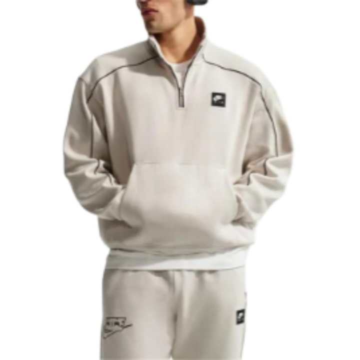 Nike Nike Air Sweatshirts Men's Light Bone Stand Collar Moderate