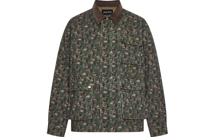 URBAN REVIVO Jackets Men's Multicolor Lapel Moderate Workwear