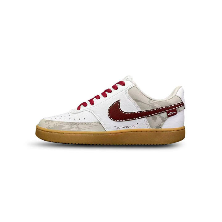 Nike Nike Court Vision 1 Tower Rabbit Coexistence Low top Skateboard Shoes Men's Red White