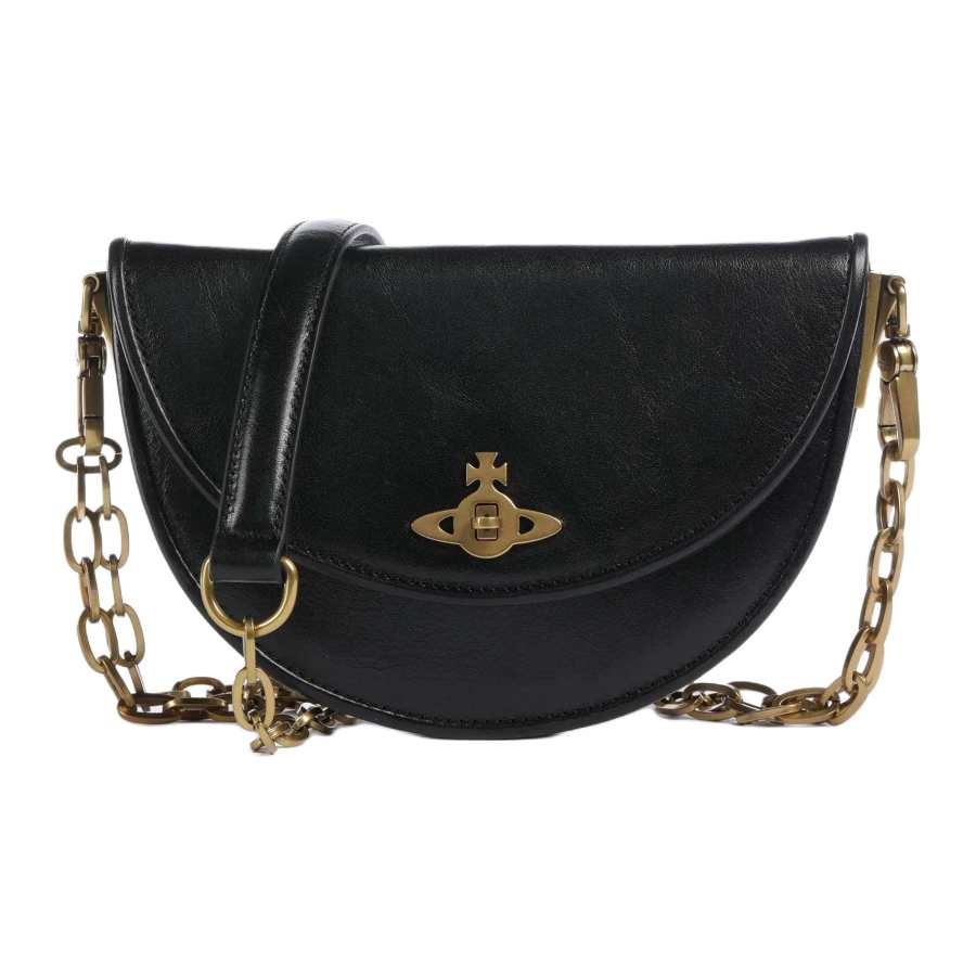 Vivienne Westwood Leather Crossbody Bag, Shoulder Bag Women's Black