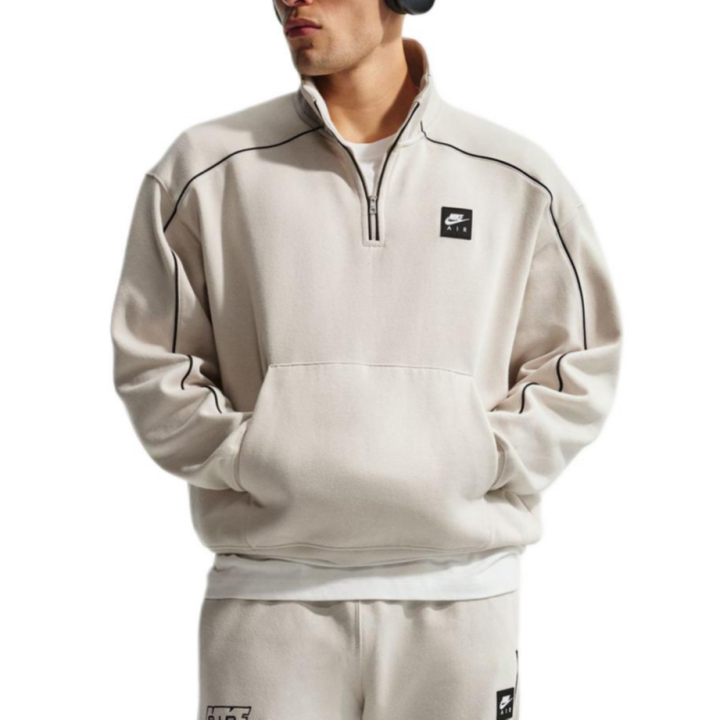 Nike Nike Air Sweatshirts Men's Light Bone Stand Collar Moderate