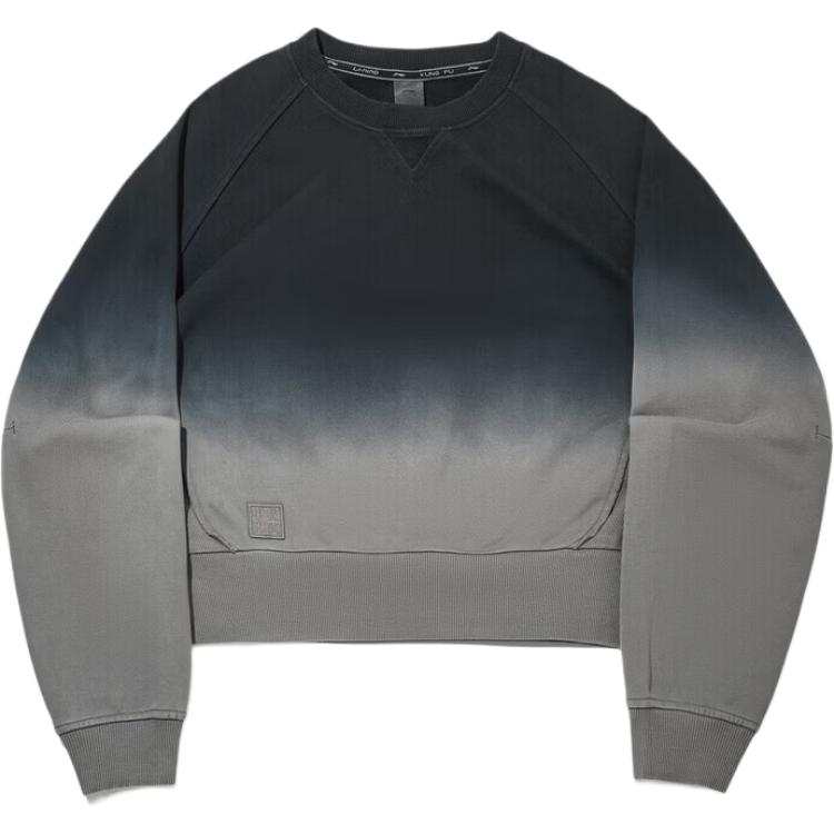 Li-Ning Li Ning Sweatshirts Women's Black/Asphalt Gray Crew Neck Moderate