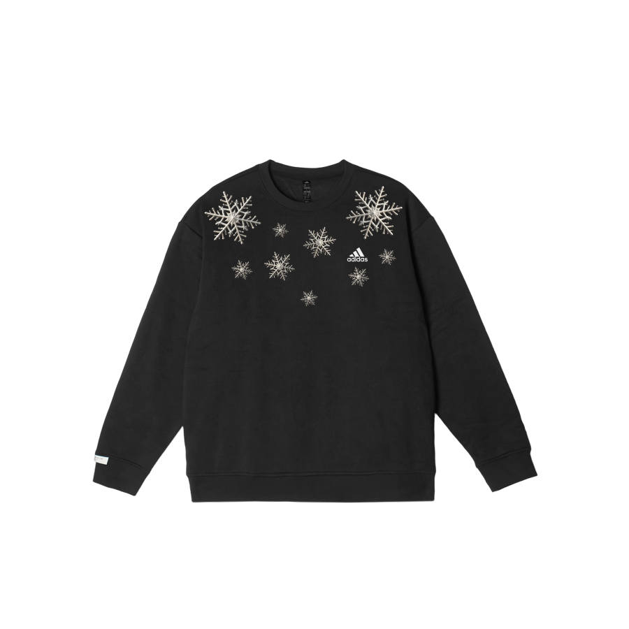Adidas Adidas LABEL Sweatshirts Unisex Black Crew Neck Moderate Regular