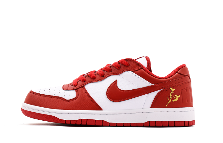 Nike Nike Big Cushioning Coverage Slip Resistant Low top Skateboard Shoes Unisex White Red