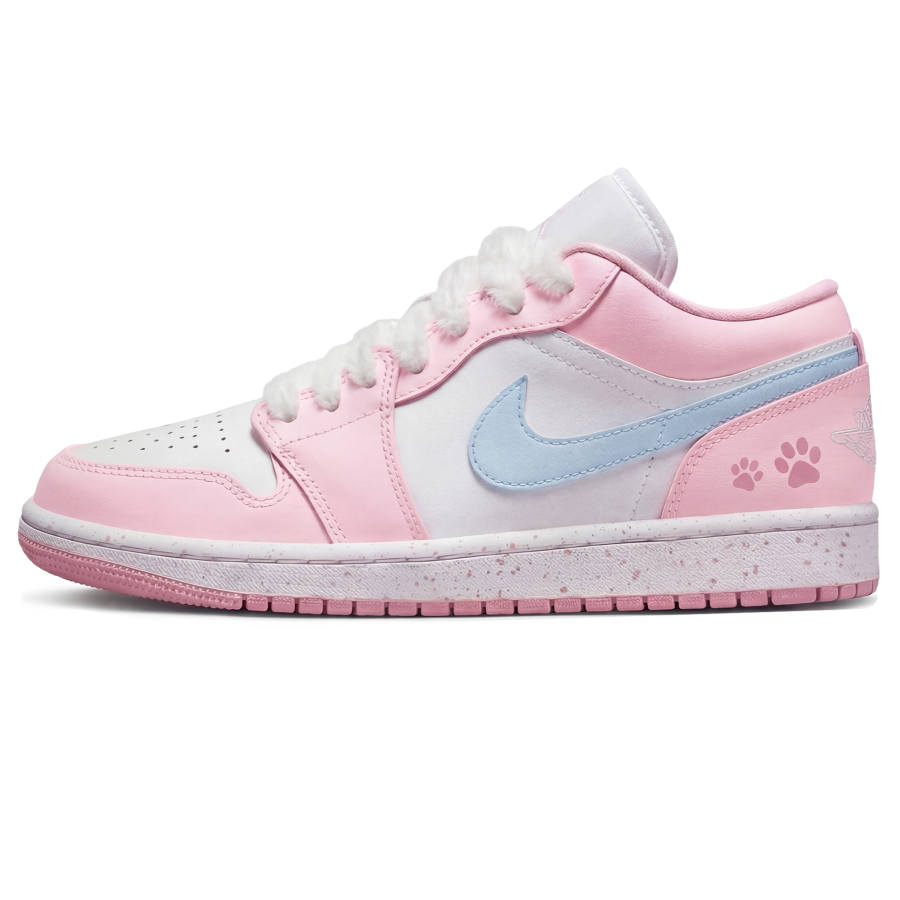 Jordan Jordan Air Jordan 1 Cloud Sweet Glutinous Abrasion Resistant Low top Children's Basketball Shoes Pink Teenagers