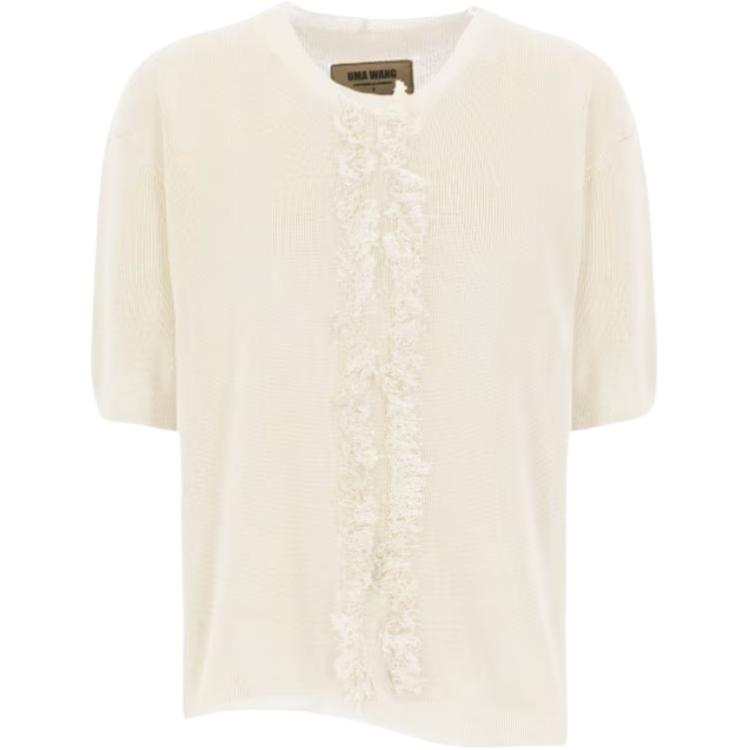 UMA WANG T Shirts Women's Milk White Crew Neck Moderate