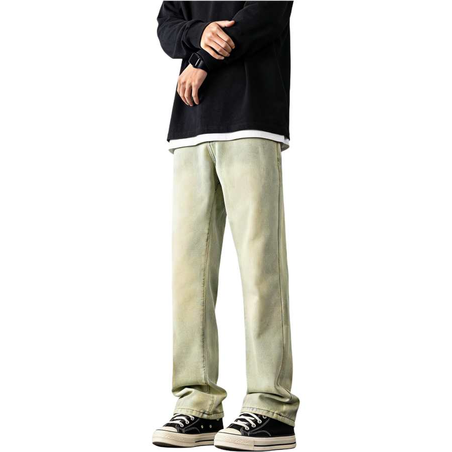 MUSCLETECH Jeans Unisex Thickened And Fleece Lined Straight Fit Pants