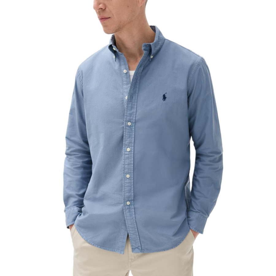 Polo Ralph Lauren Shirts Men's Blue Lapel Moderate