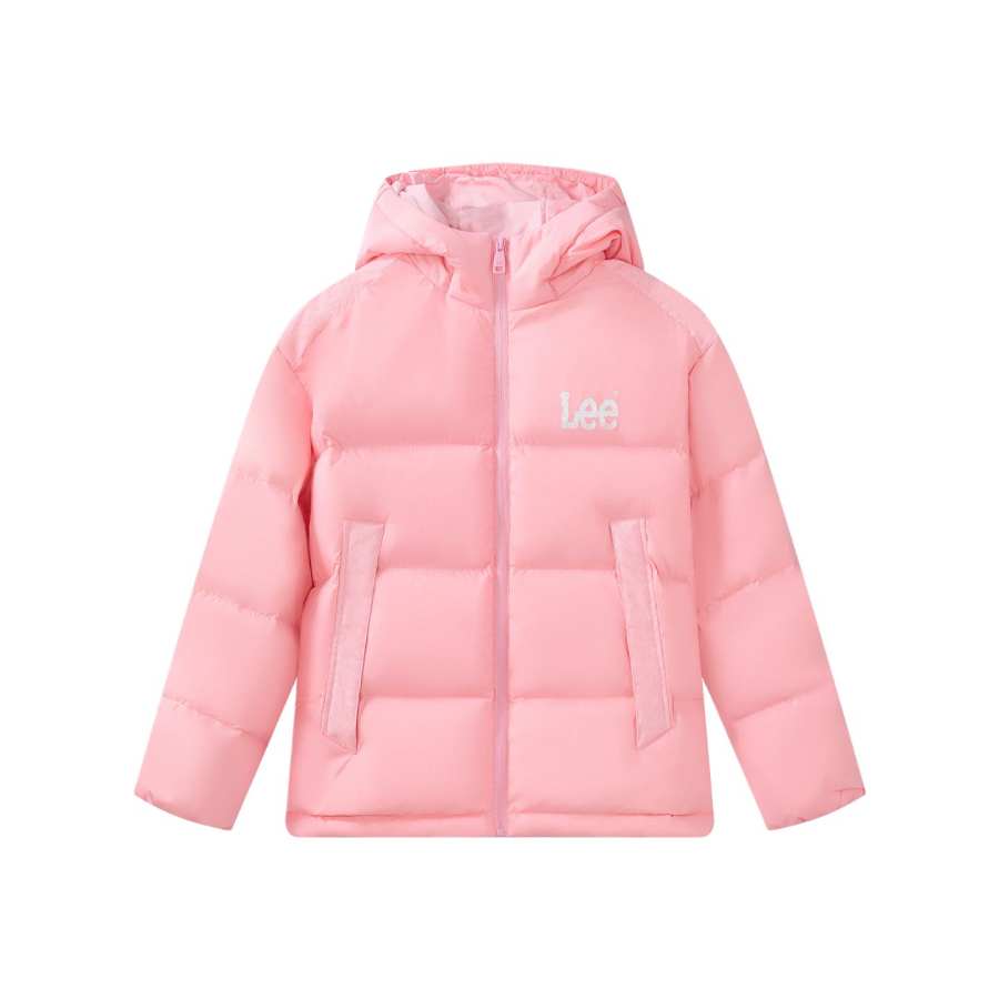 LEE KIDS Down Jackets Hooded Non Detachable Thickened Micro Stretch