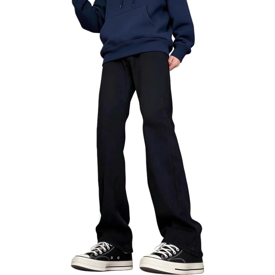 MUSCLETECH Jeans Unisex Thickened And Fleece Lined Straight Fit Pants