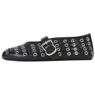 Alaia Vienne Flat Mary Jane Shoes Women's Black