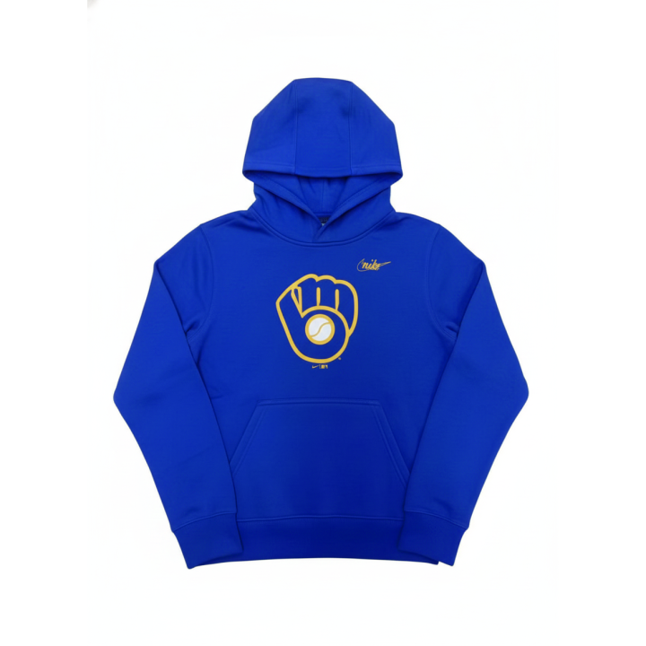 Nike Nike Milwaukee Brewers Cooperstown Logo Club Men's Nike Mlb Pullover Hoodie