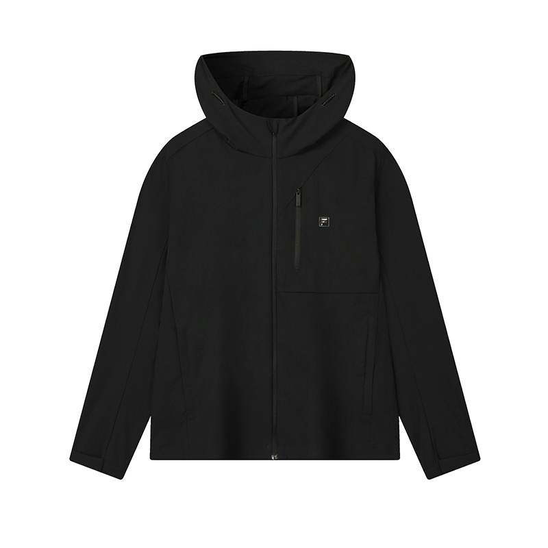 FILA WHITE Jackets Men's Jet Black Hooded Moderate Other