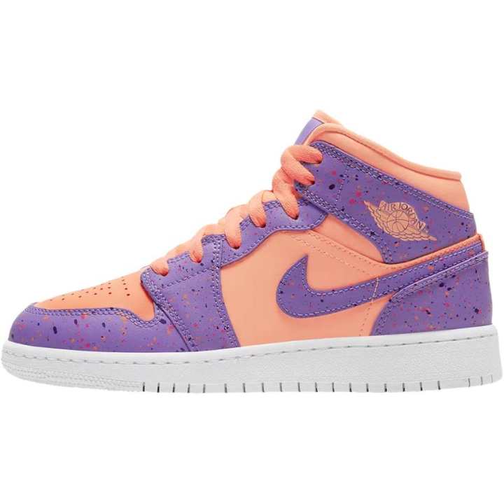 Jordan Jordan Air Jordan 1 Mid top Basketball Shoes Orange Unisex