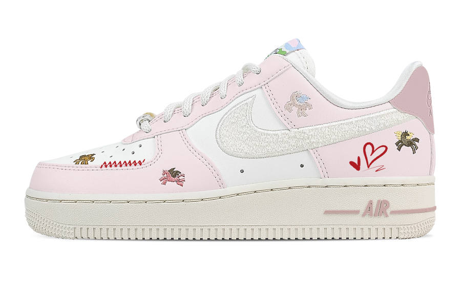 Nike Nike Air Force 1 In The Name Of Love Breathable Low top Skateboard Shoes Women's White Pink