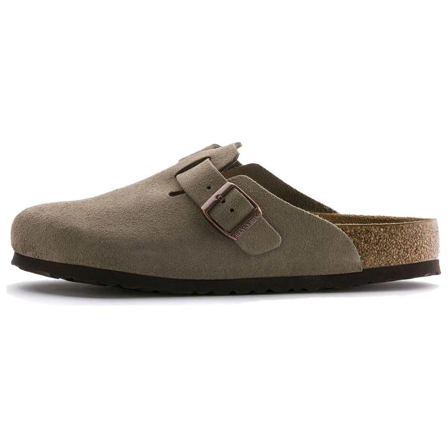Birkenstock Boston Soft Footbed Birkenstock Shoes Unisex Gray Narrow