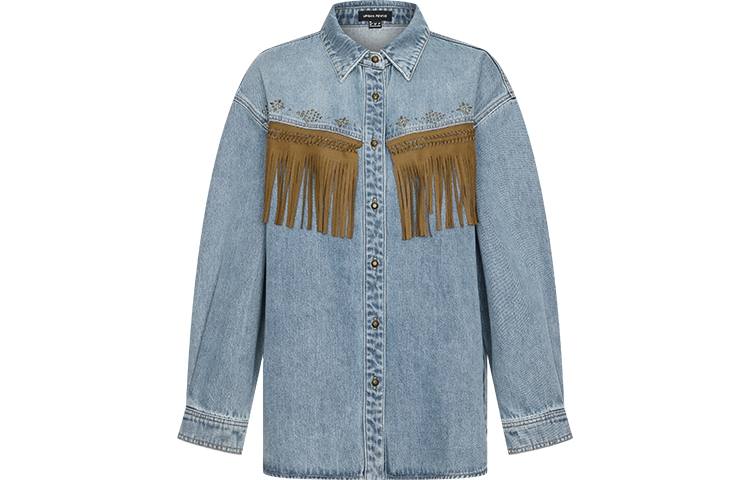 URBAN REVIVO Shirts Women's Blue Lapel Moderate