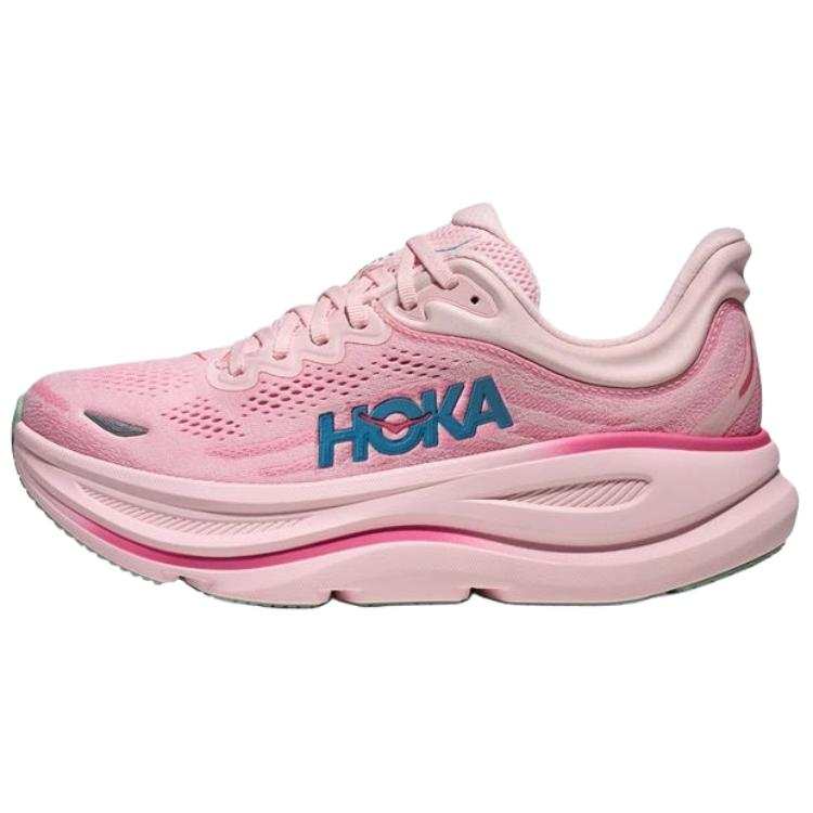 HOKA ONE ONE Bondi 9 Long Distance Running Shoes Women's Pink Wide Fit
