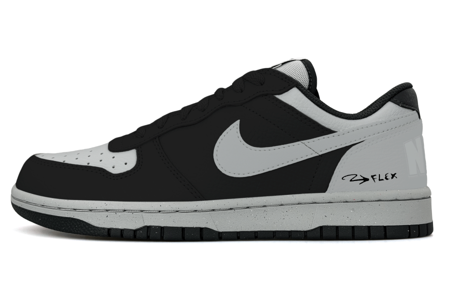 Nike Nike Big Abrasion Resistant Breathable Low top Skateboard Shoes Men's Gray Black