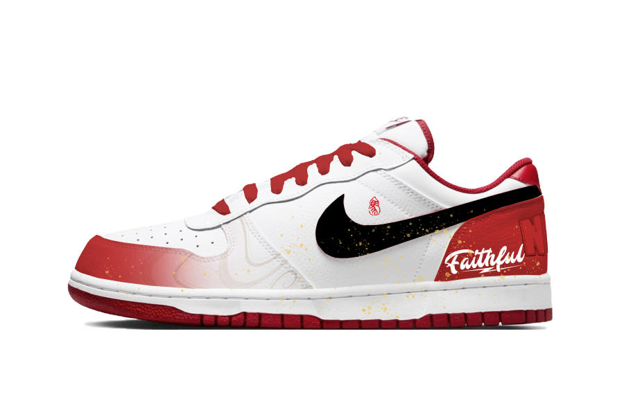 Nike Nike Big Fiery Red Spring Festival Abrasion Resistant Breathable Low top Skateboard Shoes Unisex Red White