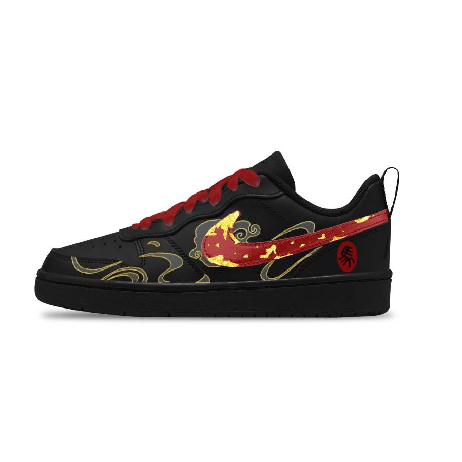 Nike Nike Court Borough Leather Slip Resistant Abrasion Resistant Low top Kids' Skateboarding Shoes Unisex