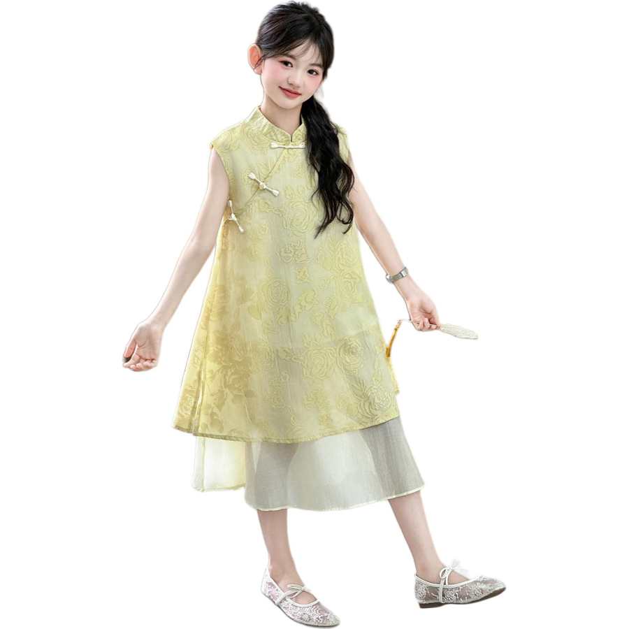 Lanza Lanza Kids Dresses Stand Collar Mid Length