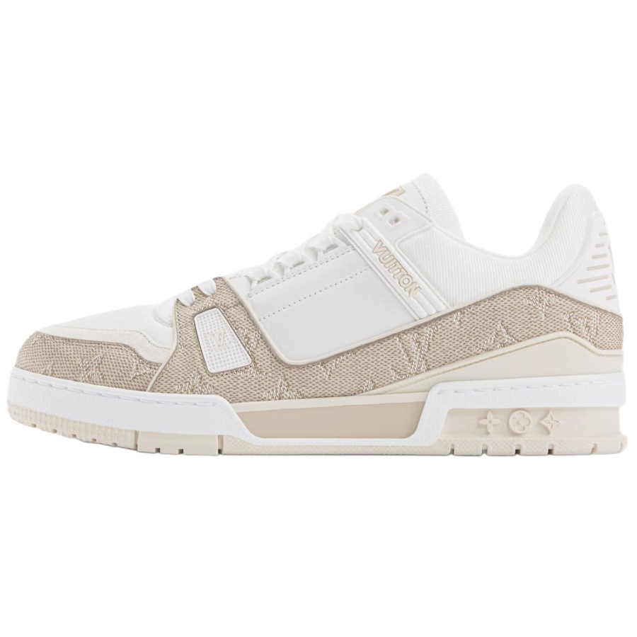 LOUIS VUITTON Trainer Low top Skateboard Shoes Men's Beige
