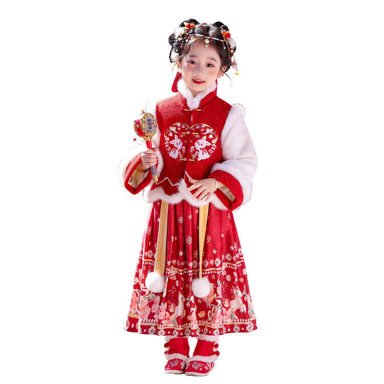 PROTECTCAMEL PROTECTCAMEL Pre School Two Piece Skirt Sets Stand Collar Moderate Long