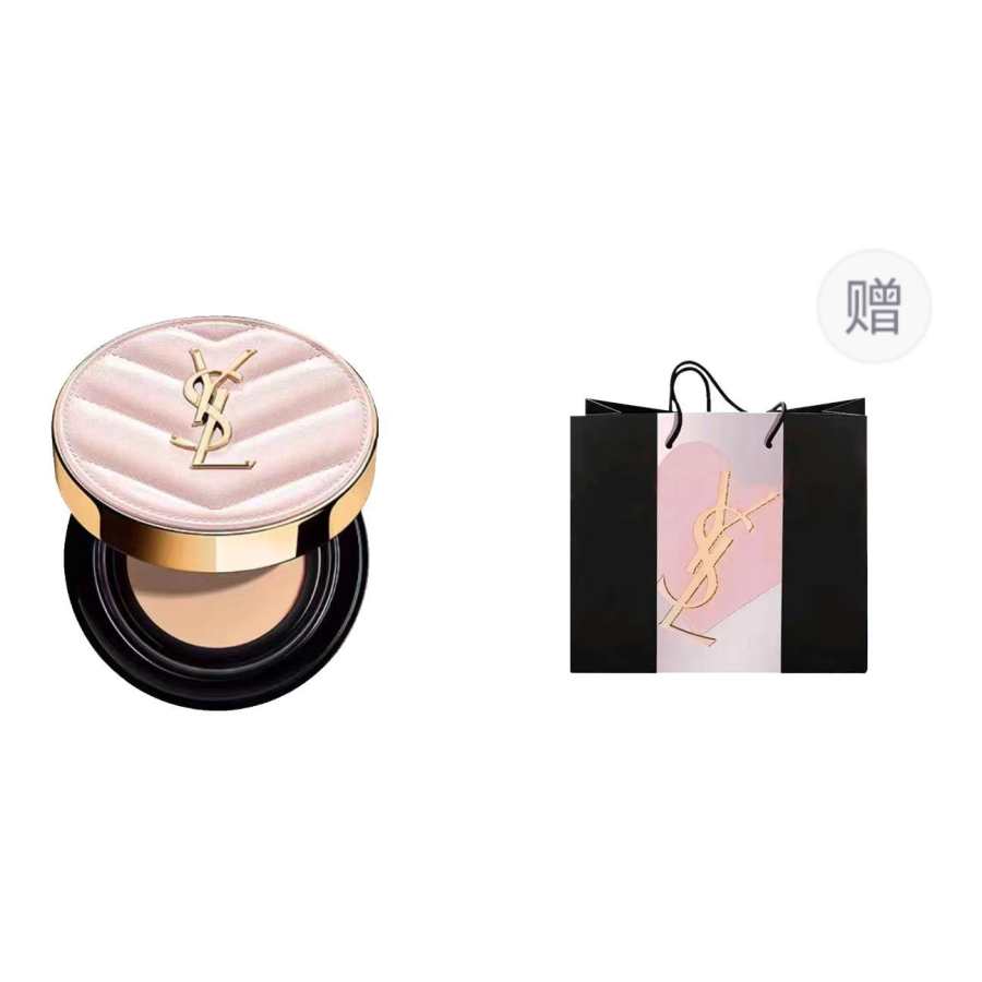 SAINT LAURENT Pink Leather Bright Color Light Cushion Air Cushions Concealing Sun Protection Brightening Skin Tone 12g