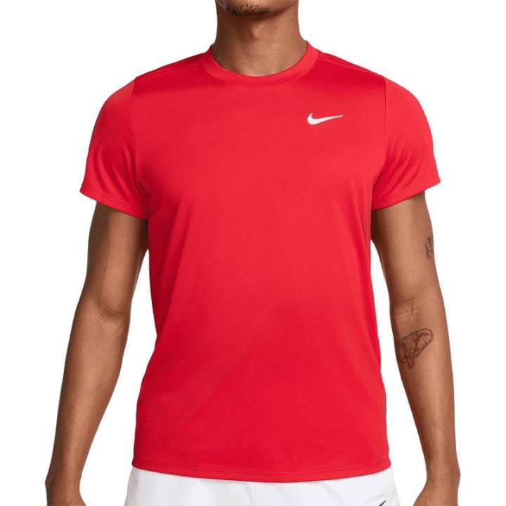 Nike Nike Tennis Tops Men's Red Crew Neck Moderate