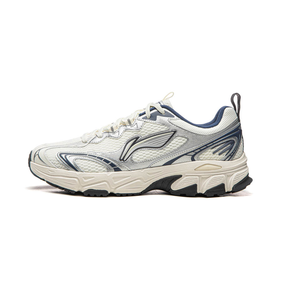 Li-Ning Li Ning Carefree V3 Waterproof And Breathable Height Increasing Rebound Low top Running Shoes Men's Ivory