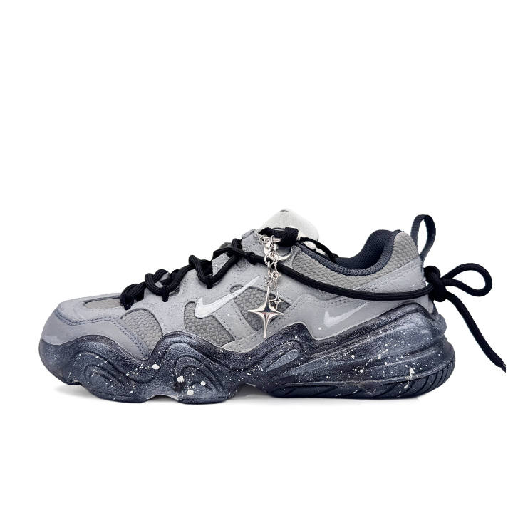 Nike Nike Tech Hera Pu Abrasion Resistant Low top Casual Shoes Unisex Gray