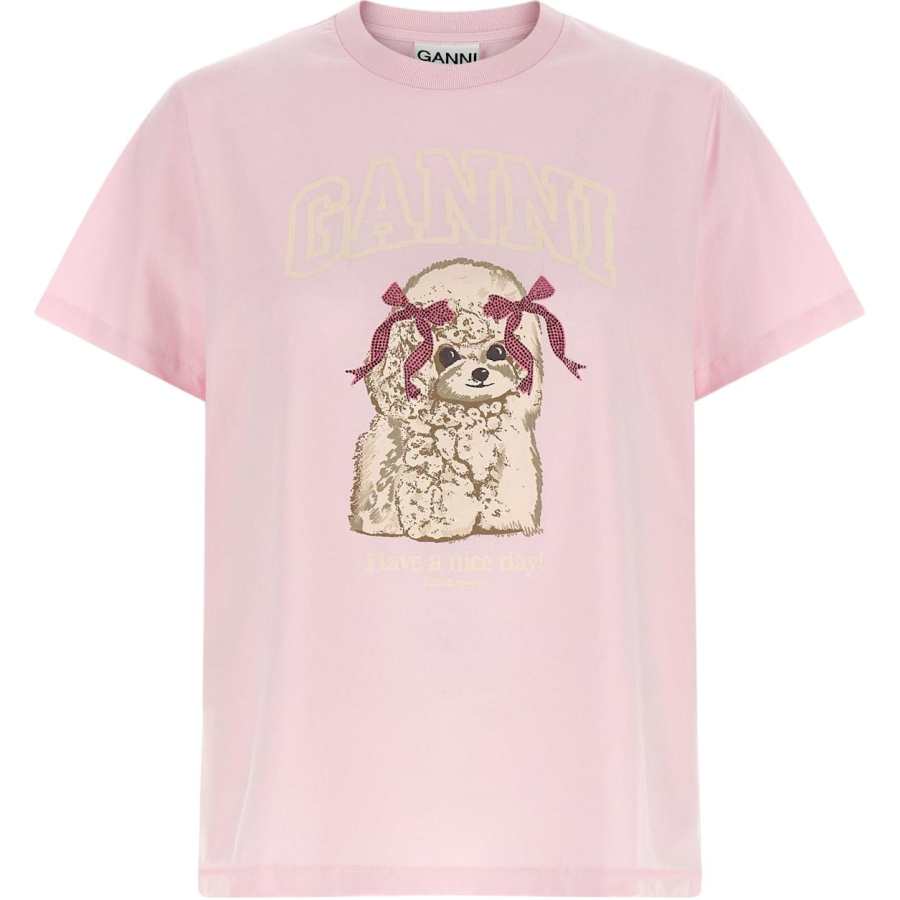 Ganni round-neck T-shirt