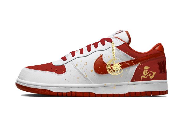 Nike Nike Big Abrasion Resistant Breathable Abrasion Resistant Breathable Low top Skateboard Shoes Men's White Red