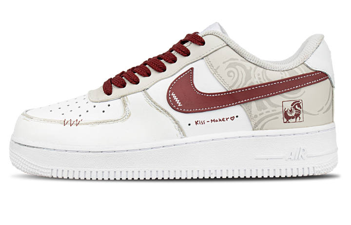 Nike Nike Air Force 1 Coverage Abrasion Resistant Coverage Abrasion Resistant Low top Skateboard Shoes Men's Red