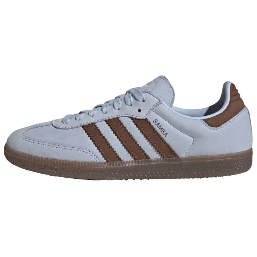 Adidas Originals SAMBA OG Leather German Army Trainers Women's Sky Blue