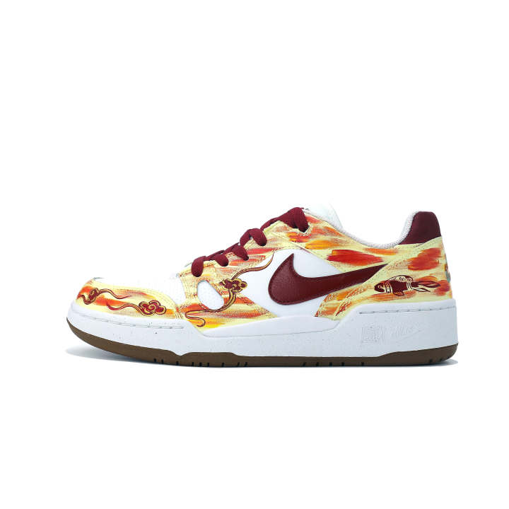 Nike Nike Full Force Cushioning Abrasion Resistant Low top Skateboard Shoes Men's Fiery Red