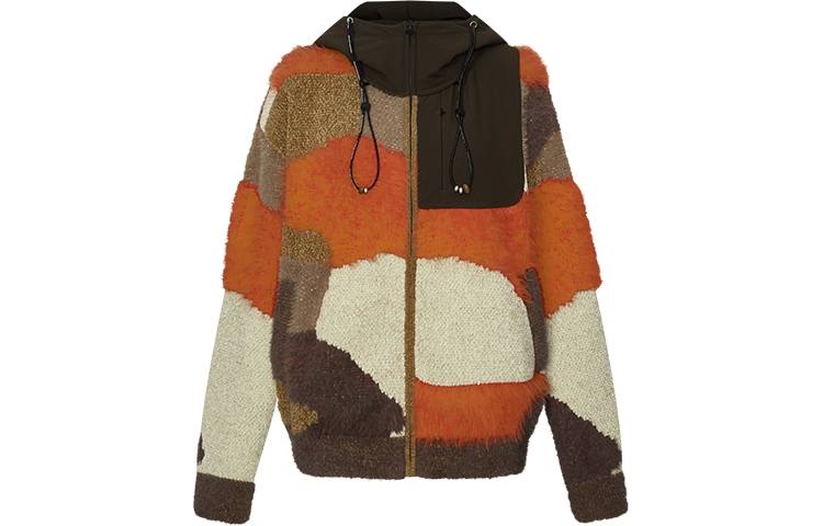 URBAN REVIVO Knitwear Women's Multicolor Hooded Thickened